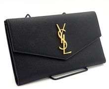 YSL Uptown Large Monogram Leather Wallet