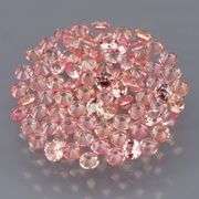 Brilliant 2.55ct diamond cut padparadsha Sapphire set