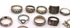 Group lot of Vintage 925 sterling silver rings