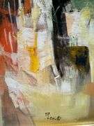 Abstracted Mediterranean Village Painting