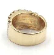 14kt Yellow gold 1.50ctw channel set 9 row diamond dome ring
