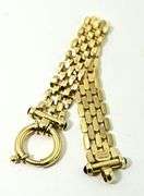 Elegant Wide 14K Yellow Gold Italian Made Bracelet