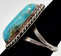 Vintage Native American Turquoise Ring in Sterling Silver