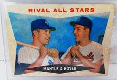 Mantle & Boyer Rival All-Stars 1960 Baseball Card