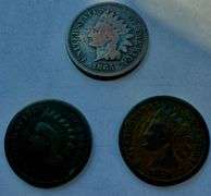 1865 1873 1879 Indian Cents