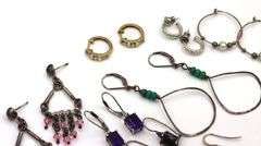 Vintage 925 sterling silver group lot of earrings