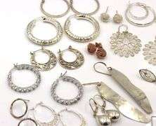 Group lot of 925 sterling silver earrings