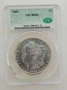 1885 Morgan Silver Dollar, CAC MS62