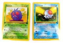4 Pokémon 1999 1st Edition Trade Cards