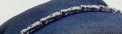 14K White Gold Antique Round Brilliant Cut Diamond Bracelet