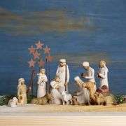 14-Piece Nativity Set with Three Wisemen and Metal Star