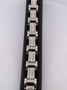 BRAND NEW men's certified heavy 14k white gold diamond bracelet
