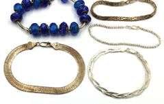 Group lot of 7 Vintage 925 sterling silver bracelets