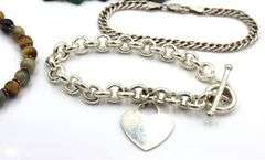 Group lot of 7 Vintage 925 sterling silver bracelets