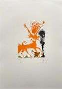 Rare Pencil Signed Salvador Dali Original Aquatint from 'Eight Mortal Sins', 1966