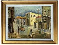 Collectible oil on canvas by Albert Goldman (1922-2011)