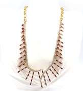 Fantastic 14.80CTW Baguette-Cut Ruby & 4.37CTW Diamond Necklace in 14K Yellow Gold Over Sterling Sil