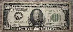 500 Dollar U.S Bill