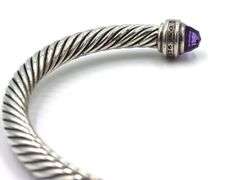 David Yurman 5mm amethyst cuff bangle