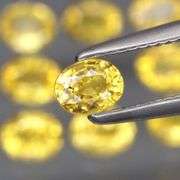 Incredible 2.17ct oval cut yellow Sapphire set -Heated only!