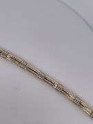 CERTIFIED 14K YELLOW AND WHITE GOLD DIAMOND BRACELET