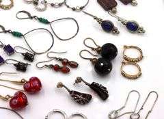 Vintage 925 sterling silver group lot of earrings
