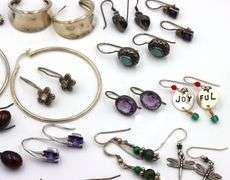 Group lot of Vintage 925 sterling silver earrings