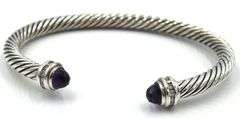 David Yurman 5mm amethyst cuff bangle