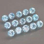 Matched! 15 piece 15.30ct full fire sky blue Topaz set!