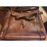 Genuine Leather Crossbody Satchel Purse