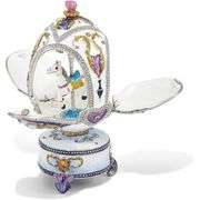 Bejeweled Musical Egg Jewelry Box with Crystals