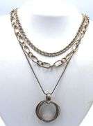 Group lot of 3 Vintage 925 sterling silver necklaces