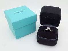 Tiffany & Co. Diamond Solitaire Ring with Original Box, Paperwork & Bag