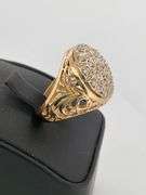 MEN'S CERTIFIED 14K YELLOW GOLD DIAMOND RING