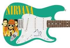 Nirvana  Dave Grohl Autographed Signed Custom Photo Graphics Guitar ACOA