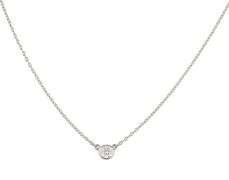 Tiffany & Co. Elsa Peretti Diamonds by the Yard 0.14ct Single Diamond Necklace in Platinum