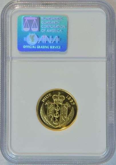 Superb Gem Cameo Proof 1997 Niue $100 Gold Piece of Diana, NGC PF66