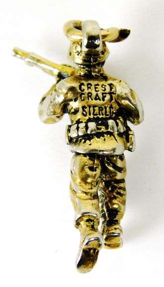 Vintage Sterling Silver Soldier Charm