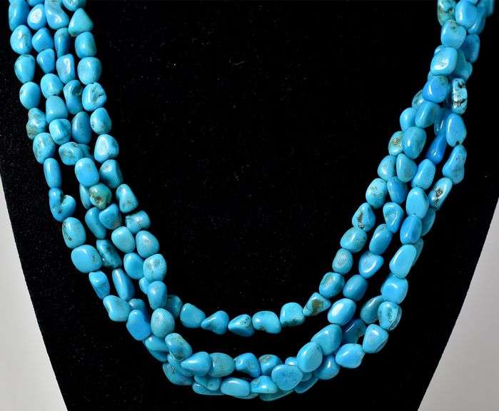 Sterling Silver Turquoise Gemstone Necklace