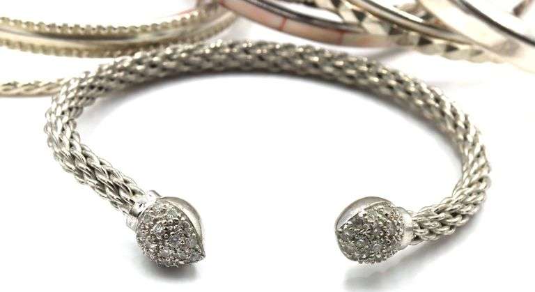 925 Sterling Silver Bangle Lot
