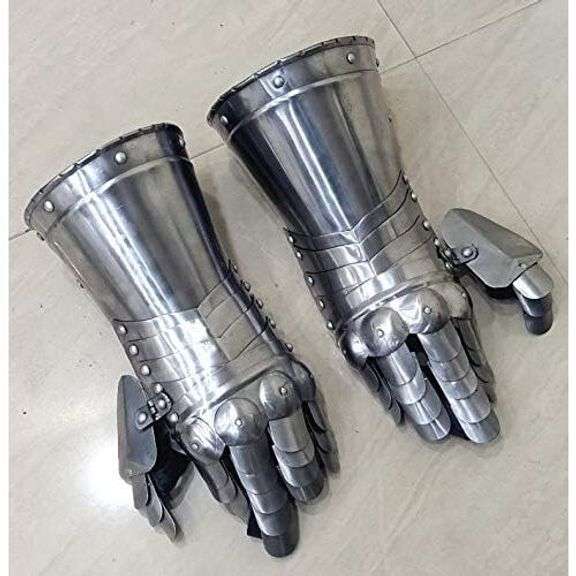 Medieval Knight Steel Gauntlets