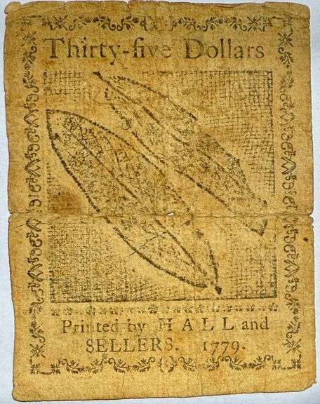 Jan 14  1779 Continental Currency $35 Note.