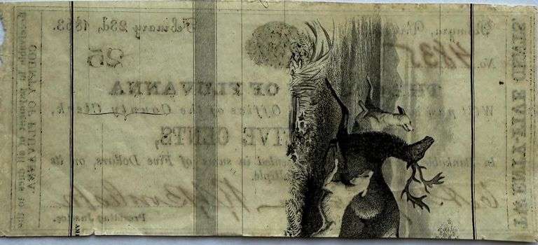 25 Cent County of Fluvanna Palmyra Va Feb 23 1863 Note.
