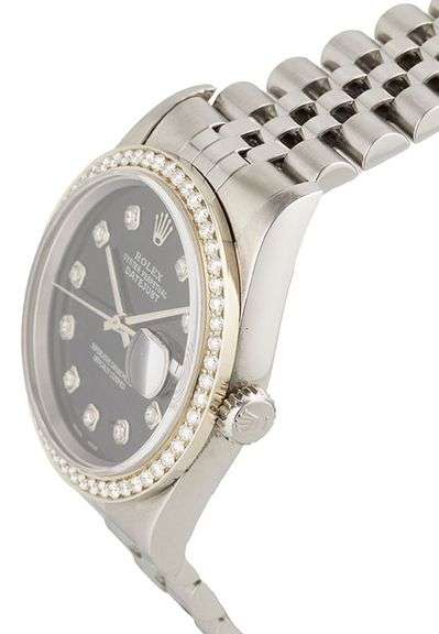 Rolex Datejust 116234, 36mm, Aftermarket Diamond Dial and Bezel, Stainless Steel Watch