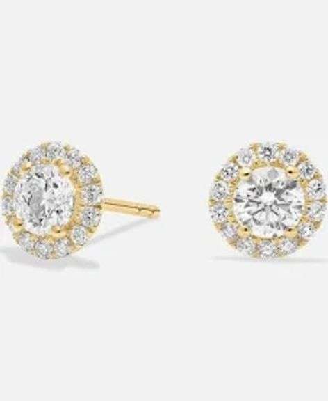 Stunning 14K Gold Lab-Grown Diamond Earrings – Exceptional F Color & VVS1 Clarity