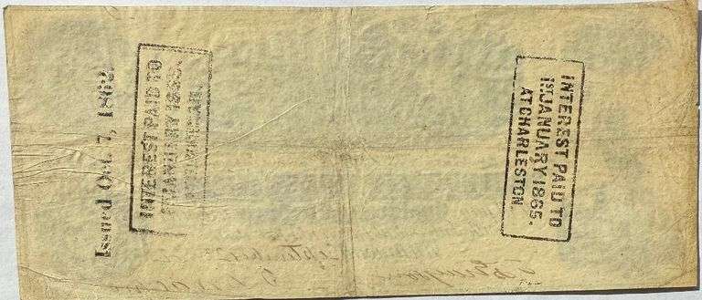 $100 Sep 23 1862 Series Diffused Steam Confederate States Note.