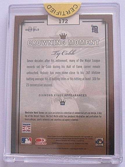 2003 DONRUSS TY COBB THE GEM COLLECTION 1 OF 1