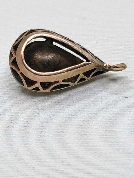Great! Antique Russian from 1890's diamond on silver pendent.