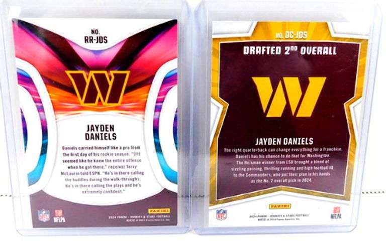 2 Jayden Daniels Rookie Football Cards