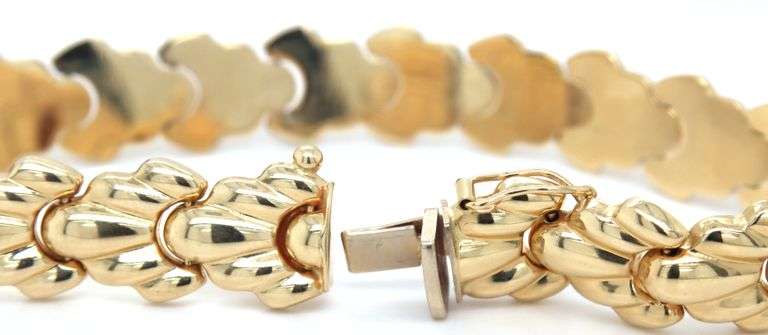 Stunning Stampatto 14K YG Bracelet